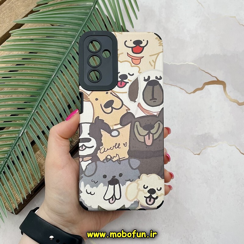قاب گوشی Galaxy A14 4G - Galaxy A14 5G سامسونگ طرح کبریتی چرمی اورجینال Unique Case محافظ لنزدار کپسولی سگ کیوت کد 818