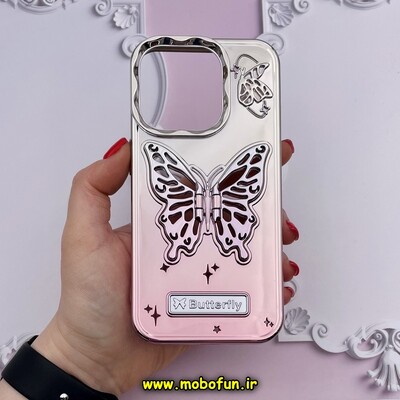 قاب گوشی iPhone 15 Pro آیفون الکتروپلیتینگ اورجینال CREATIVE CASE پروانه ای Butterfly کد 7