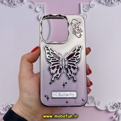 قاب گوشی iPhone 15 Pro آیفون الکتروپلیتینگ اورجینال CREATIVE CASE پروانه ای Butterfly کد 8