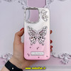 قاب گوشی iPhone 15 Pro Max آیفون الکتروپلیتینگ اورجینال CREATIVE CASE پروانه ای Butterfly کد 40