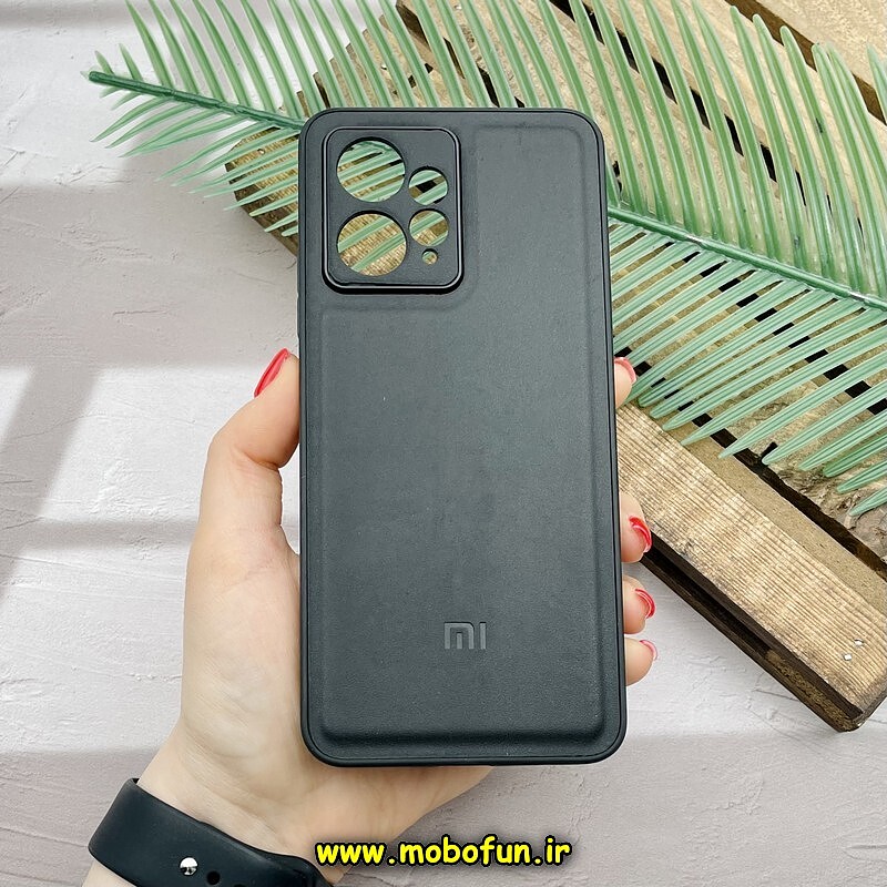 قاب گوشی Redmi Note 12 4G شیائومی اورجینال چرمی Leather Case لدر کیس Q Series مشکی کد 524
