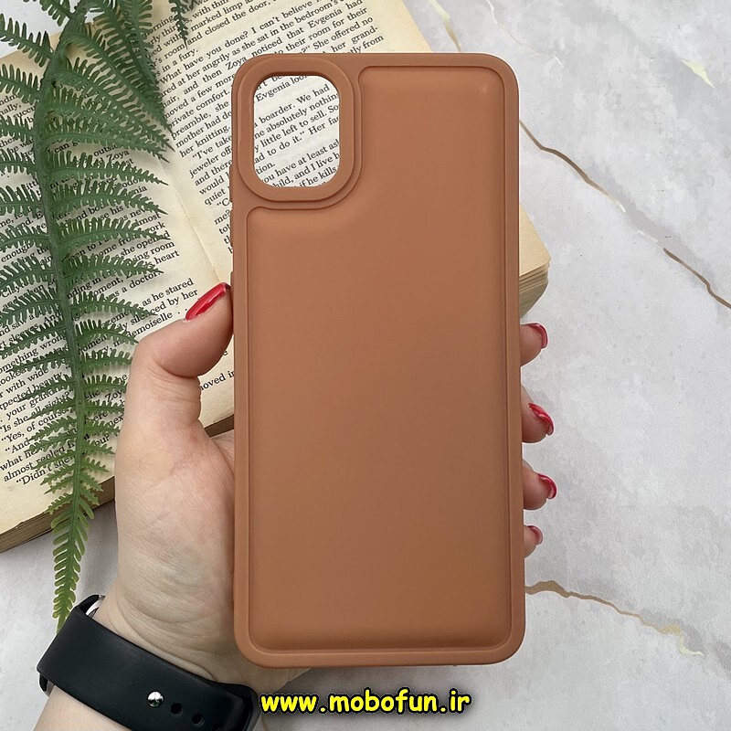 قاب گوشی Galaxy A05 سامسونگ سیلیکونی ژله ای پافر New DISIGN عسلی کد 65