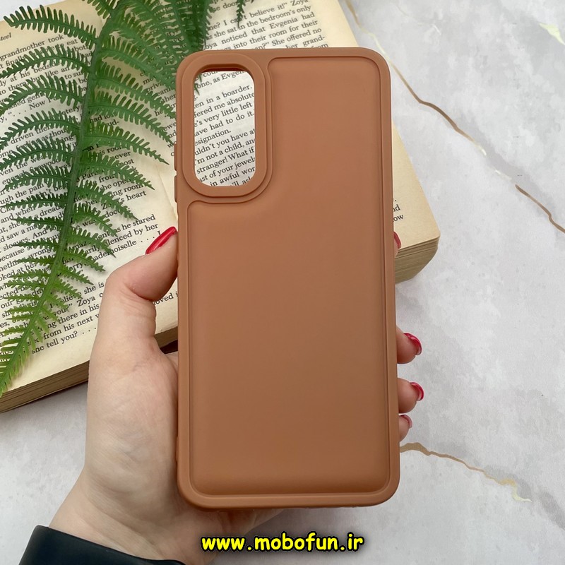 قاب گوشی Galaxy A05S سامسونگ سیلیکونی ژله ای پافر New DISIGN عسلی کد 62