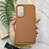 قاب گوشی Galaxy A15 سامسونگ سیلیکونی ژله ای پافر New DISIGN عسلی کد 61