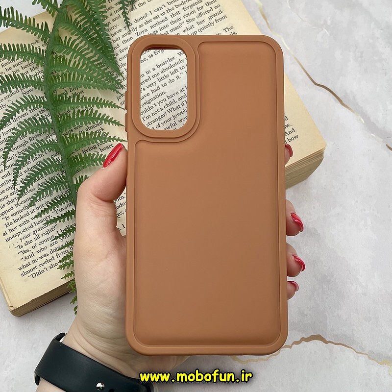 قاب گوشی Galaxy A15 سامسونگ سیلیکونی ژله ای پافر New DISIGN عسلی کد 61