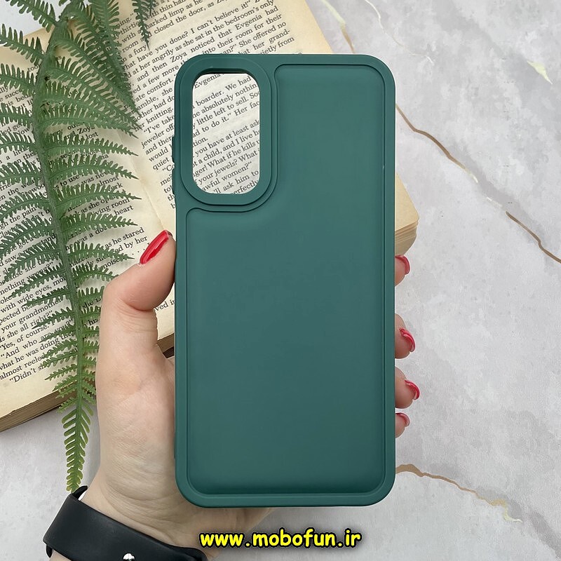 قاب گوشی Galaxy A15 سامسونگ سیلیکونی ژله ای پافر New DISIGN سبز کد 65