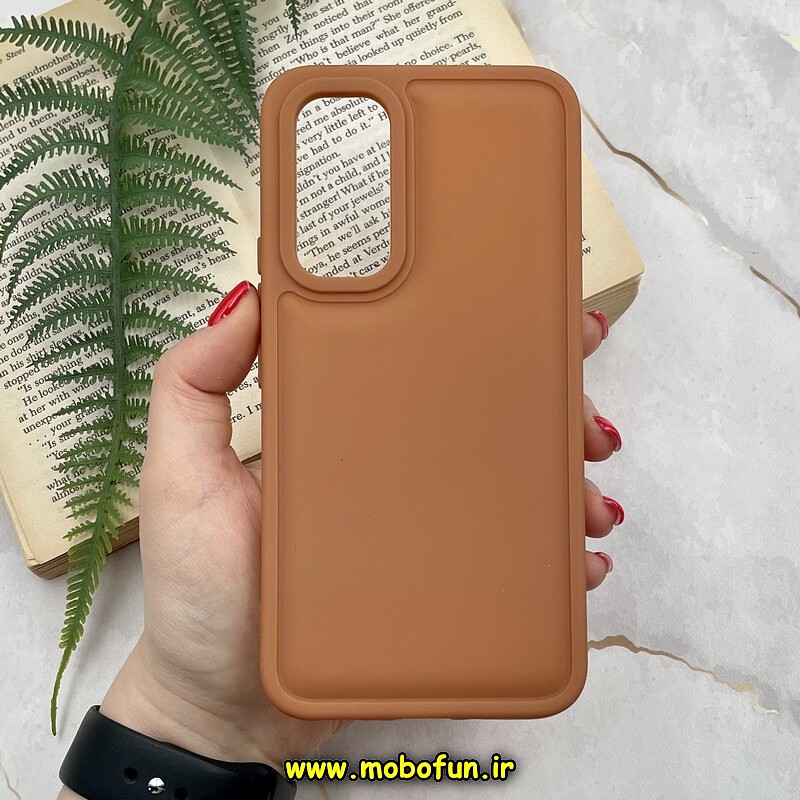 قاب گوشی Galaxy A54 سامسونگ سیلیکونی ژله ای پافر New DISIGN عسلی کد 861