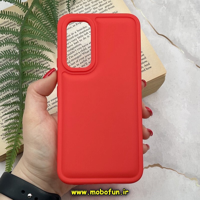 قاب گوشی Galaxy A54 سامسونگ سیلیکونی ژله ای پافر New DISIGN قرمز کد 863
