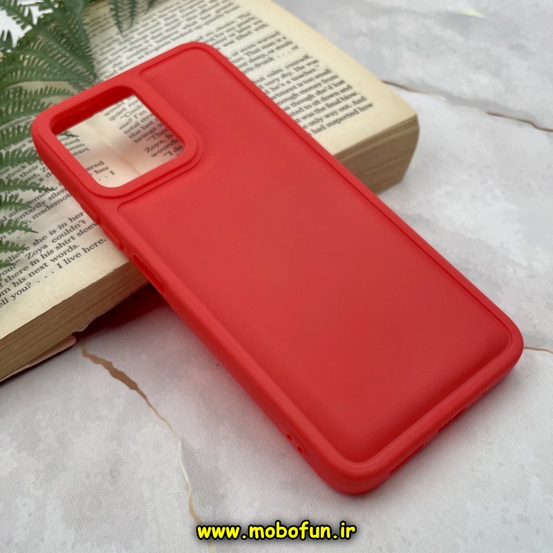 قاب گوشی Redmi 12 شیائومی سیلیکونی ژله ای پافر New DISIGN قرمز کد 208