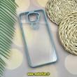 قاب گوشی Redmi Note 9 شیائومی نیو اسکین NEW SKIN اورجینال متال کیس Metal طرح پشت طلق شفاف دور سیلیکونی آبی فیلی کد 627