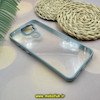 قاب گوشی Redmi Note 9 شیائومی نیو اسکین NEW SKIN اورجینال متال کیس Metal طرح پشت طلق شفاف دور سیلیکونی آبی فیلی کد 627