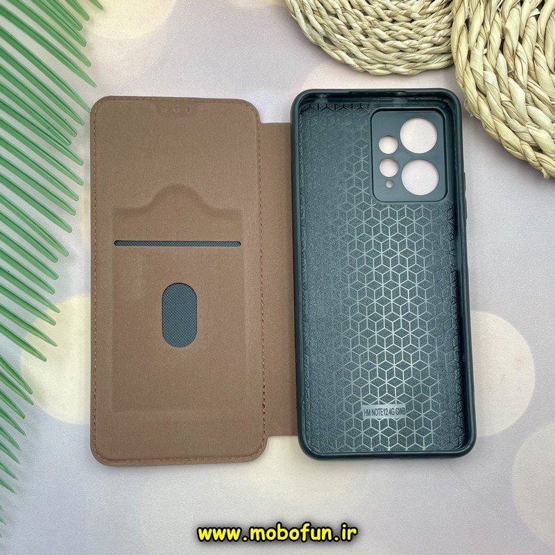کیف گوشی موبایل Redmi Note 12 4G شیائومی کلاسوری اورجینال دادوو Dadoo مدل SPORT 2024 محافظ لنزدار عسلی کد E18-170291