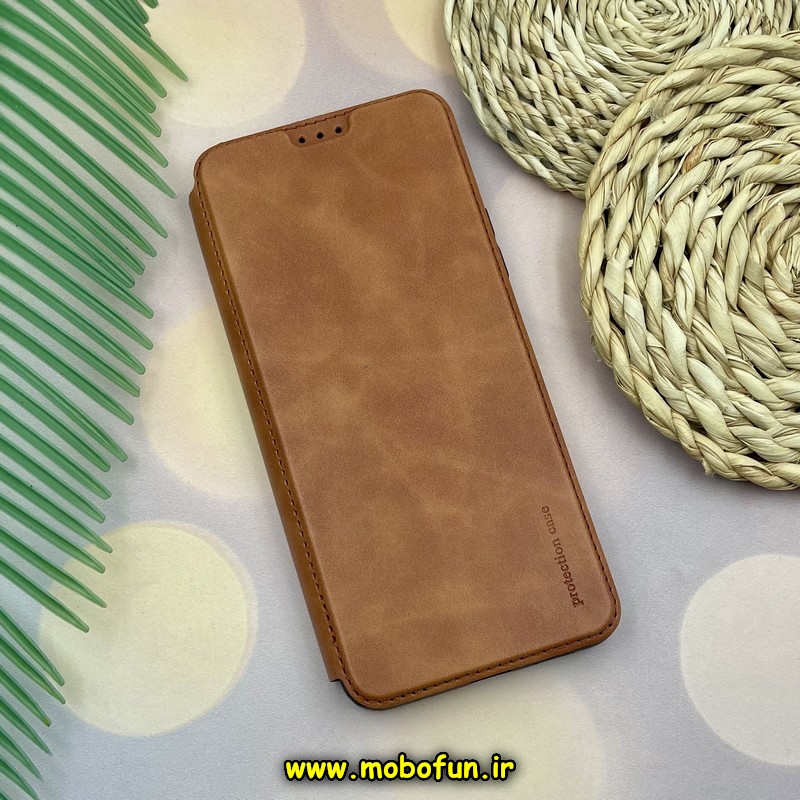 کیف گوشی موبایل Redmi Note 12 4G شیائومی کلاسوری اورجینال دادوو Dadoo مدل SPORT 2024 محافظ لنزدار عسلی کد E18-170291