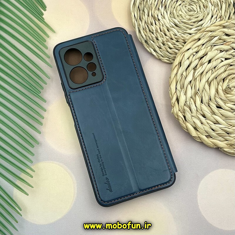 کیف گوشی موبایل Redmi Note 12 4G شیائومی کلاسوری اورجینال دادوو Dadoo مدل SPORT 2024 محافظ لنزدار سرمه ای کد 534
