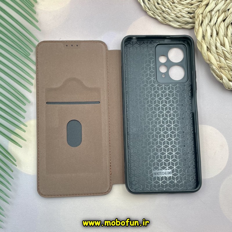 کیف گوشی موبایل Redmi Note 12 4G شیائومی کلاسوری اورجینال دادوو Dadoo مدل SPORT 2024 محافظ لنزدار بنفش کد E18-170293
