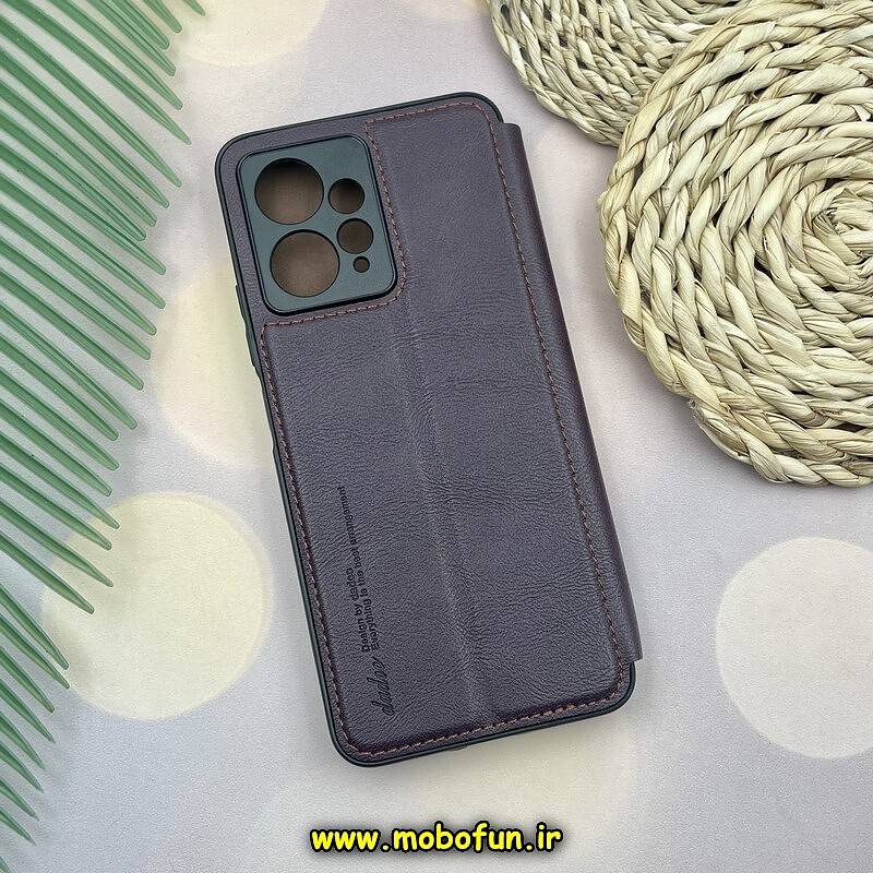 کیف گوشی موبایل Redmi Note 12 4G شیائومی کلاسوری اورجینال دادوو Dadoo مدل SPORT 2024 محافظ لنزدار بنفش کد 535