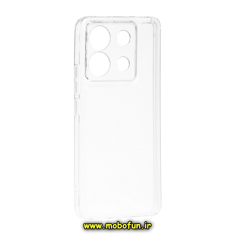 قاب گوشی Redmi Note 13 Pro 5G شیائومی طرح ژله ای شفاف بی رنگ SPACE ایربگ دار محافظ لنز دار کد 15