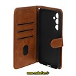 کیف گوشی Galaxy S23 FE سامسونگ مگنتی نیلکین NILLKIN طرح چرم کتابی محافظ لنزدار عسلی کد 120