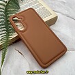قاب گوشی Galaxy S23 FE سامسونگ سیلیکونی ژله ای پافر New DISIGN عسلی کد 126