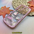 قاب گوشی Galaxy A34 سامسونگ طرح ژله ای شفاف بالشتی سه بعدی عروسکی محافظ لنز دار صورتی کد 641