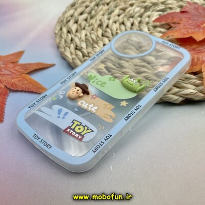 قاب گوشی iPhone 7 Plus - iPhone 8 Plus آیفون طرح ژله ای شفاف بالشتی سه بعدی عروسکی محافظ لنز دار آبی کد 514