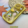 قاب گوشی iPhone 12 آیفون طرح ژله ای شفاف بالشتی سه بعدی عروسکی محافظ لنز دار زرد کد 909