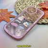 قاب گوشی iPhone 12 Pro Max آیفون طرح ژله ای شفاف بالشتی سه بعدی عروسکی محافظ لنز دار صورتی کد 815