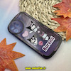 قاب گوشی iPhone 12 Pro Max آیفون طرح ژله ای شفاف بالشتی سه بعدی عروسکی محافظ لنز دار بنفش کد 817