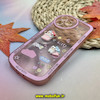 قاب گوشی iPhone 13 Pro Max آیفون طرح ژله ای شفاف بالشتی سه بعدی عروسکی محافظ لنز دار صورتی کد 723