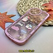 قاب گوشی iPhone 13 Pro Max آیفون طرح ژله ای شفاف بالشتی سه بعدی عروسکی محافظ لنز دار صورتی کد 723