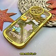 قاب گوشی iPhone 13 Pro Max آیفون طرح ژله ای شفاف بالشتی سه بعدی عروسکی محافظ لنز دار زرد کد 727