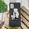 قاب گوشی Galaxy A51 سامسونگ CASETIFY ژله ای چرمی طرح تدی خرسی گلدوزی مشکی کد 1040