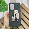 قاب گوشی Galaxy A53 سامسونگ CASETIFY ژله ای چرمی طرح تدی خرسی گلدوزی مشکی کد 890