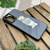 قاب گوشی Galaxy A73 سامسونگ CASETIFY ژله ای چرمی طرح تدی خرسی گلدوزی طوسی کد 881