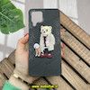 قاب گوشی Galaxy M53 سامسونگ CASETIFY ژله ای چرمی طرح تدی خرسی گلدوزی مشکی کد 51