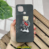 قاب گوشی Redmi 10C - Redmi 10 Power - Poco C40 شیائومی CASETIFY ژله ای چرمی طرح تدی خرسی گلدوزی مشکی کد 314