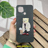 قاب گوشی Redmi 10C - Redmi 10 Power - Poco C40 شیائومی CASETIFY ژله ای چرمی طرح تدی خرسی گلدوزی مشکی کد 316