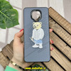 قاب گوشی Redmi Note 9S - Redmi Note 9 Pro شیائومی CASETIFY ژله ای چرمی طرح تدی خرسی گلدوزی طوسی کد 1254