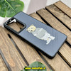قاب گوشی Galaxy S21 Ultra سامسونگ CASETIFY ژله ای چرمی طرح تدی خرسی گلدوزی طوسی کد 370