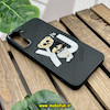 قاب گوشی Galaxy S22 Plus سامسونگ CASETIFY ژله ای چرمی طرح تدی خرسی گلدوزی مشکی کد 67