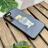 قاب گوشی Galaxy S22 Plus سامسونگ CASETIFY ژله ای چرمی طرح تدی خرسی گلدوزی طوسی کد 73
