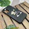 قاب گوشی Galaxy S23 Plus سامسونگ CASETIFY ژله ای چرمی طرح تدی خرسی گلدوزی مشکی کد 362