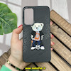 قاب گوشی Galaxy S23 Plus سامسونگ CASETIFY ژله ای چرمی طرح تدی خرسی گلدوزی مشکی کد 363