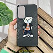 قاب گوشی Galaxy S23 Plus سامسونگ CASETIFY ژله ای چرمی طرح تدی خرسی گلدوزی مشکی کد 363