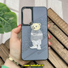 قاب گوشی Galaxy S23 Plus سامسونگ CASETIFY ژله ای چرمی طرح تدی خرسی گلدوزی طوسی کد 364