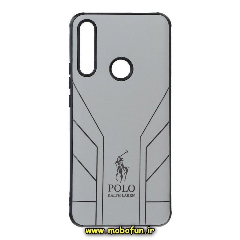 قاب گوشی Honor 9x - Y9 Prime 2019 هوآوی طرح ژله ای چرمی ساده پولو POLO RALPH خاکستری کد 236