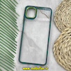 قاب گوشی Galaxy A04 - Galaxy M13 5G سامسونگ نیو اسکین NEW SKIN اورجینال متال کیس Metal طرح پشت طلق شفاف دور سیلیکونی سبز کد 310