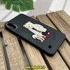 قاب گوشی Galaxy A10 - Galaxy M10 سامسونگ CASETIFY ژله ای چرمی طرح تدی خرسی گلدوزی مشکی کد 187