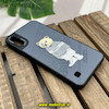 قاب گوشی Galaxy A10 - Galaxy M10 سامسونگ CASETIFY ژله ای چرمی طرح تدی خرسی گلدوزی طوسی کد 191
