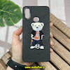 قاب گوشی Galaxy A10S سامسونگ CASETIFY ژله ای چرمی طرح تدی خرسی گلدوزی مشکی کد 778